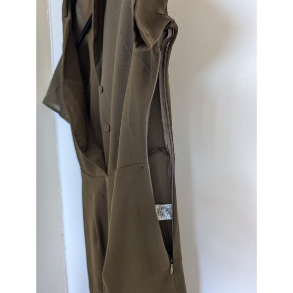 Everly Olive Green Cropped Jumpsuit - Picture 5 of 9